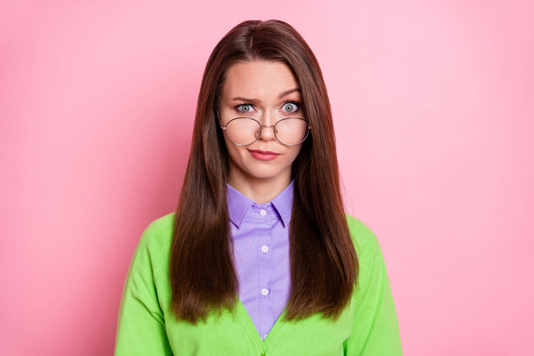 Curious looking woman wondering if she can use the Belle Beauty nail kit