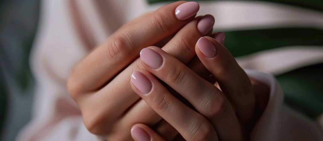 Glass-shine gel manicure after a correctly applied top coat