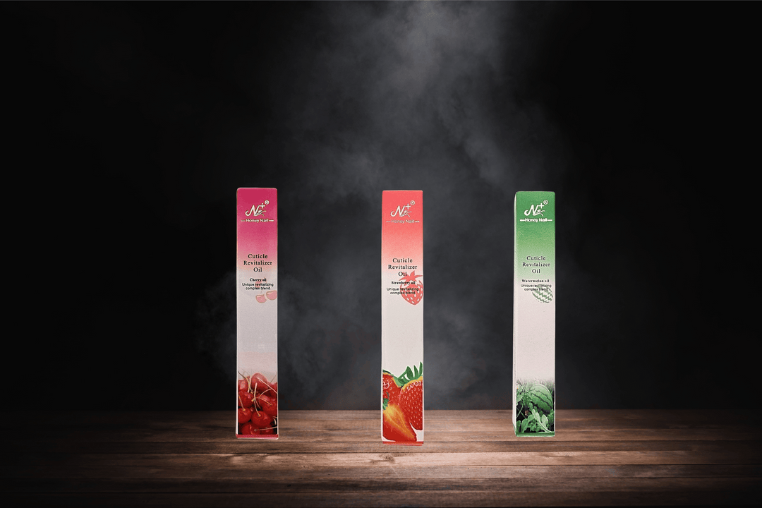 cuticle oil collection against a black background