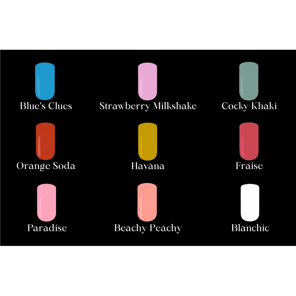 Belle Beauty Advanced Nail Kit colours