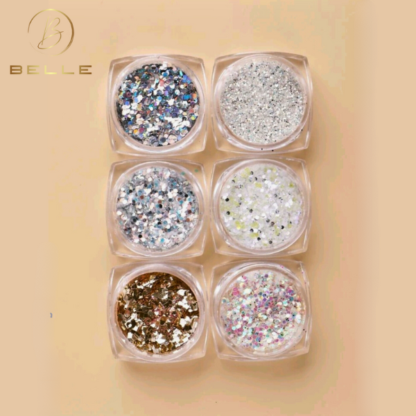 Belle Beauty nail art glitter collection