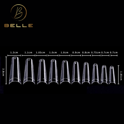 Belle Beauty nail tips with sizes in cm