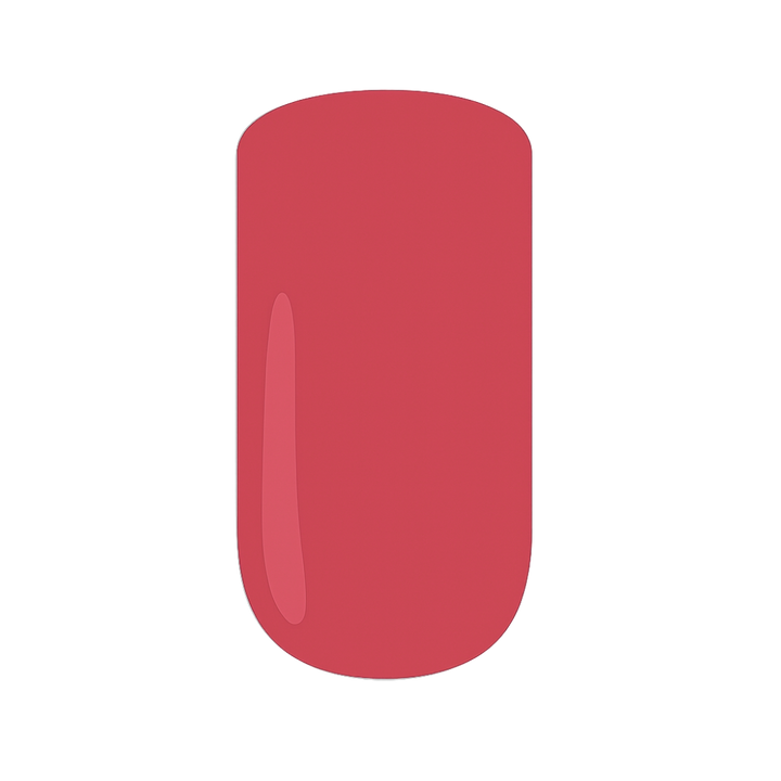 Red gel nail polish swatch on a white background
