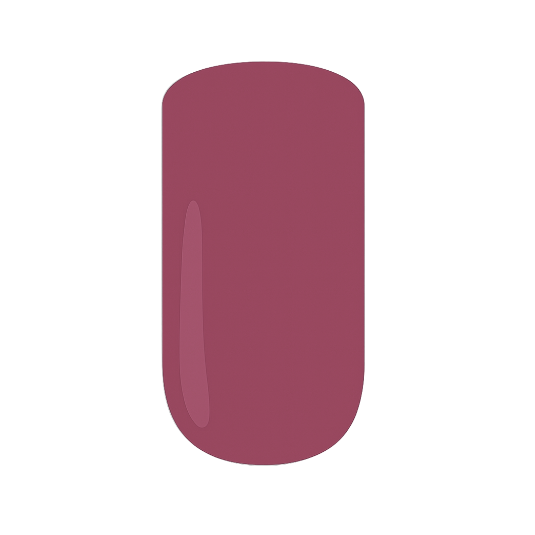 Maroon gel polish swatch on a white background