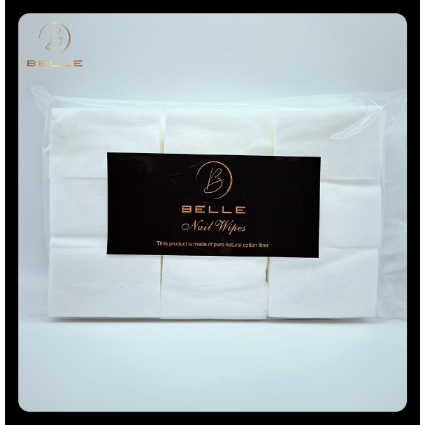 Belle Beauty nail wipes displayed on a blank background..
