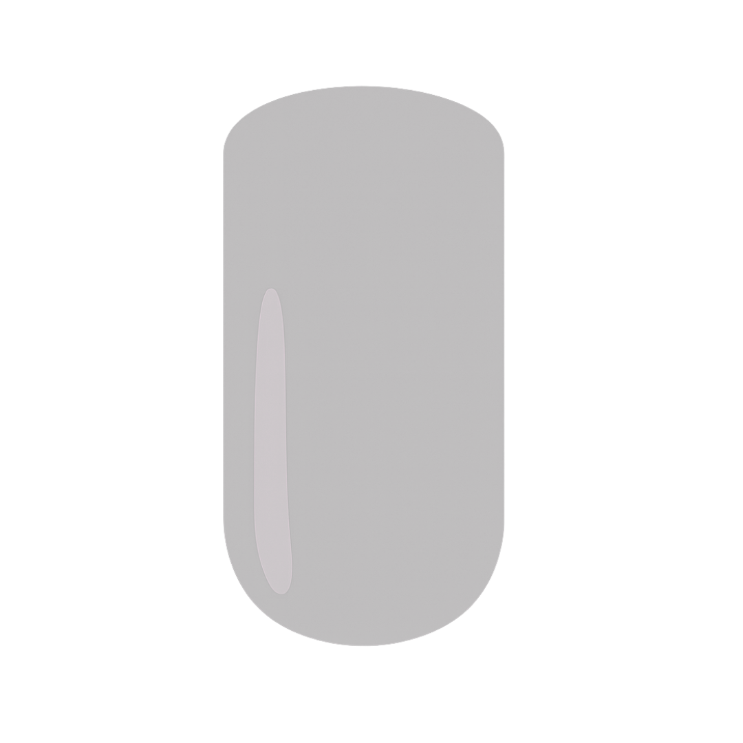 Silver gel polish on a blank background
